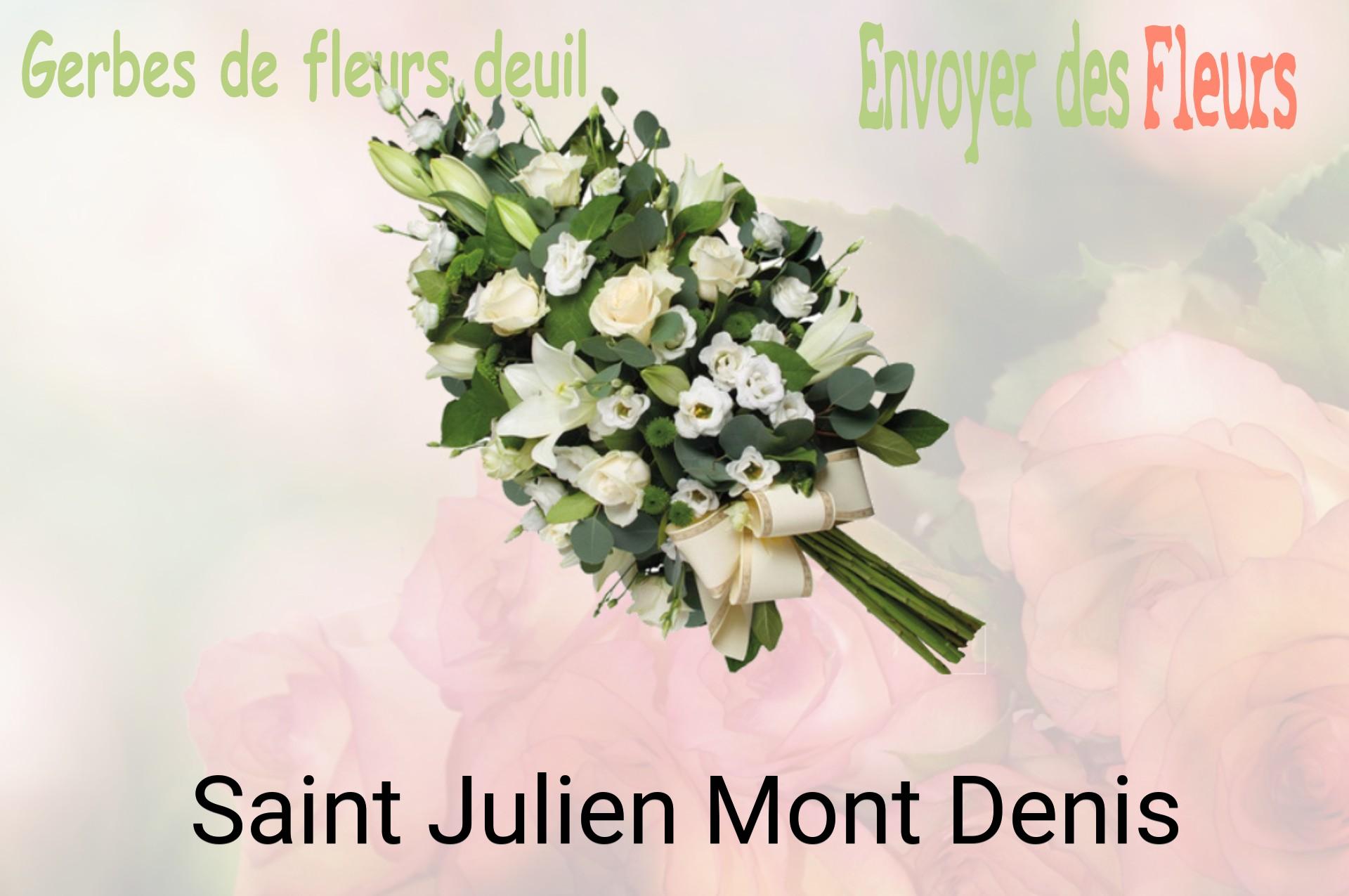 Gerbe de fleurs de deuil livrée à Saint-Julien-Mont-Denis